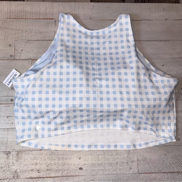 🆕 Old Navy Active Womens Plus 3X Powersoft Built in Bra Athletic Tank Top Blue - Picture 9 of 14